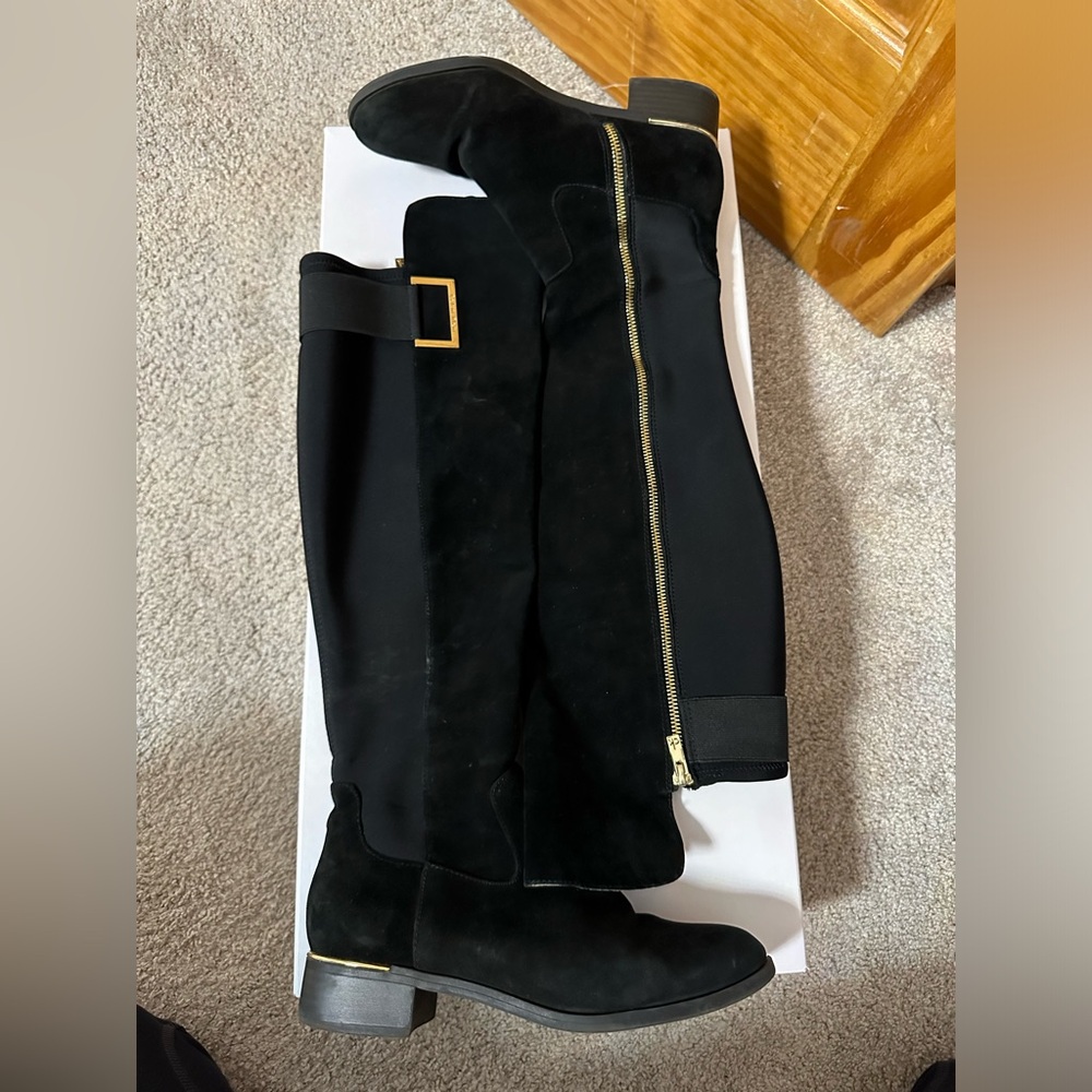 Calvin Klein Cylan Riding Boots size 7.5 with neoprene back